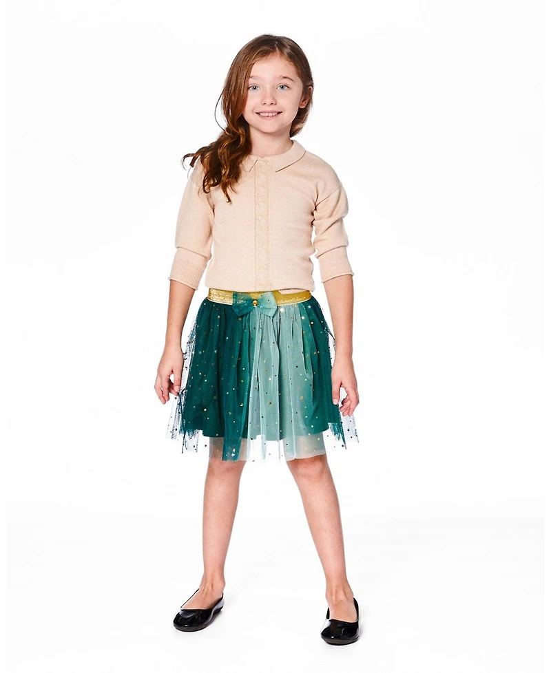 Deux par Girl 3/4 Sleeve Knitted Sweater Beige