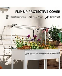 Outsunny Raised Garden Bed with house Cover,