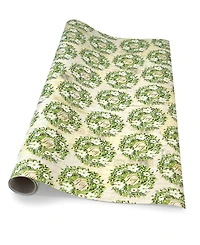 Punch Studio Magnolia Wreath Holiday Gift Wrap, 30" x 120"