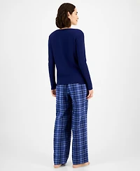 Charter Club Women's Long Sleeve Pointelle Tee