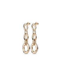 UNOde50 18k Gold and Silver Plated Metal Alloy Earring with 3 Links