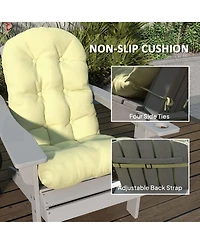 Outsunny 2 Pcs Adirondack Cushions, Tufted High Back Patio Chair Cushions