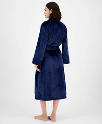 Charter Club Women's Long Plush Fleece-Trim Robe, Created for Macy's