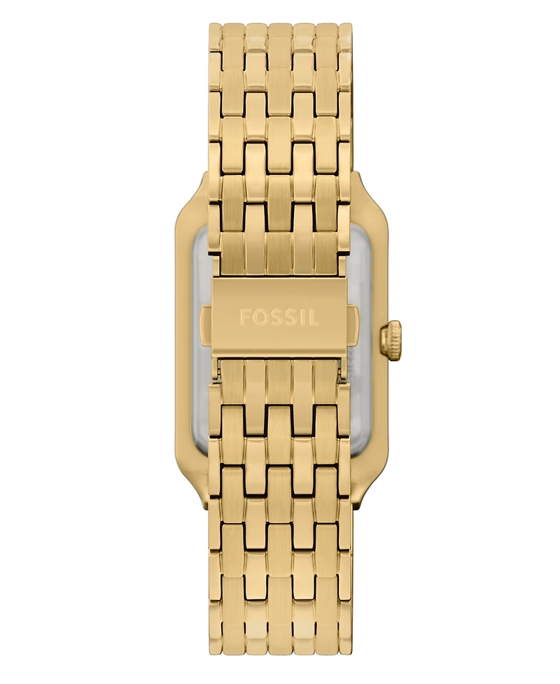 Fossil Women's Raquel Three-Hand Date Gold-Tone Stainless Steel Watch, 26mm