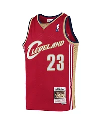 Mitchell & Ness Big Boys and Girls LeBron James Wine Cleveland Cavaliers 2003-04 Hardwood Classics Swingman Jersey