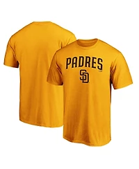 Fanatics Men's Gold San Diego Padres Team Logo Lockup T-Shirt