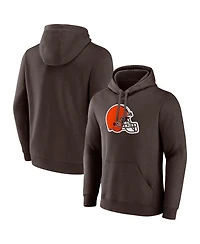 Fanatics Men's Brown Cleveland Browns Primary Logo Fleece Pullover Hoodie
