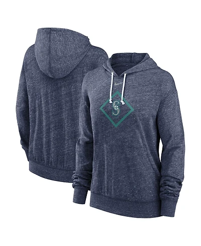 Nike Women's Navy Seattle Mariners Diamond Icon Gym Vintage Lightweight Hooded Top