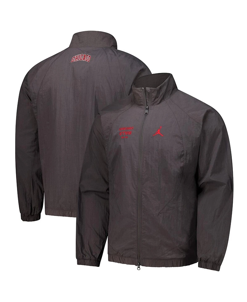 Jordan Men's Gray Chicago Bulls Courtside Statement Edition Jumpman Jam Full-Zip Jacket