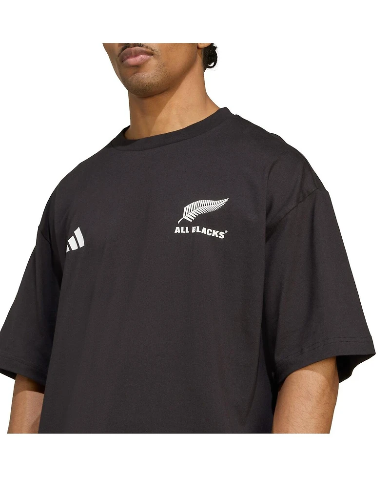 Adidas Men's Black New Zealand Rugby Presentation Future Icon T-Shirt
