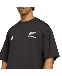 Adidas Men's Black New Zealand Rugby Presentation Future Icon T-Shirt