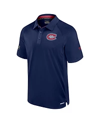 Fanatics Men's Navy Montreal Canadiens Authentic Pro Rink Raglan Polo Shirt