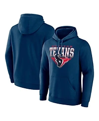 Fanatics Men's Navy Houston Texans Geometric Chrome Pullover Hoodie
