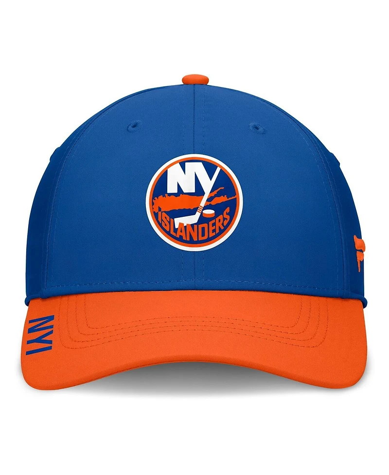 Fanatics Men's Royal/Orange New York Islanders Authentic Pro Rink Flex Hat