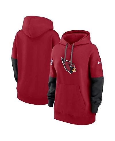 Nike Women's Cardinal Arizona Cardinals 2024 Sideline Essential Fleece Pullover Hoodie