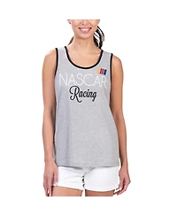 G-iii 4Her by Carl Banks Women's Heather Gray Nascar Fastest Lap Fashion Tank Top