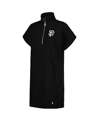 Dkny Women's Black San Francisco Giants Emily Quarter-Zip Sneaker Dress