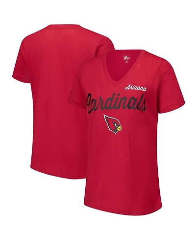 G-iii 4Her by Carl Banks Women's Cardinal Arizona Cardinals Post Season V-Neck T-Shirt