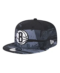 New Era Men's Black Brooklyn Nets Tip-Off 9FIFTY Snapback Hat