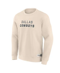 Fanatics Men's Cream Dallas Cowboys Elements Future Ground Lettering Pullover Sweatshirt