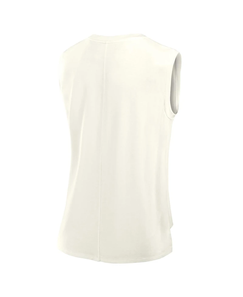 Fanatics Women's Cream Pittsburgh Steelers Studio Embrace Tank Top