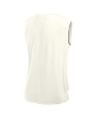 Fanatics Women's Cream Pittsburgh Steelers Studio Embrace Tank Top