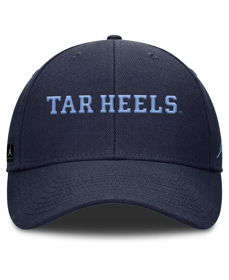 Jordan Men's Navy North Carolina Tar Heels 2025 On-Field Rise Performance Adjustable Hat
