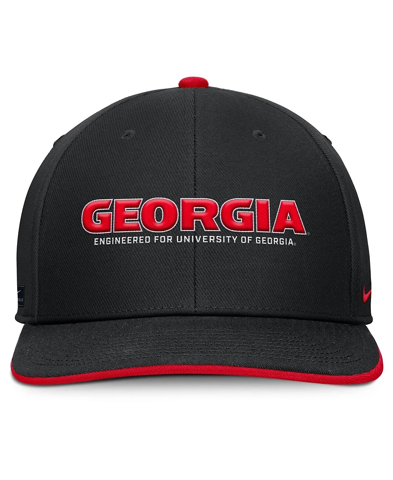 Nike Men's Black Georgia Bulldogs 2025 On-Field Pro Performance Adjustable Hat