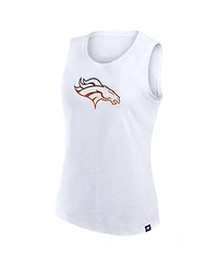 Fanatics Women's White Denver Broncos Slub Tank Top