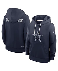 Nike Women's Navy Dallas Cowboys Sideline Initial Home Performance Pullover Hoodie