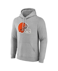 Fanatics Men's Heather Gray Cleveland Browns Deliver Fleece Pullover Hoodie