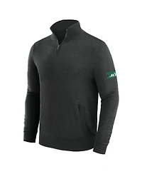 J. Palmer Men's Black New York Jets Franchise Quarter-Zip Sweater
