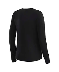 Wear by Erin Andrews x Gracie Women's Hunt Black Denver Broncos Mesh Panel Long Sleeve T-Shirt