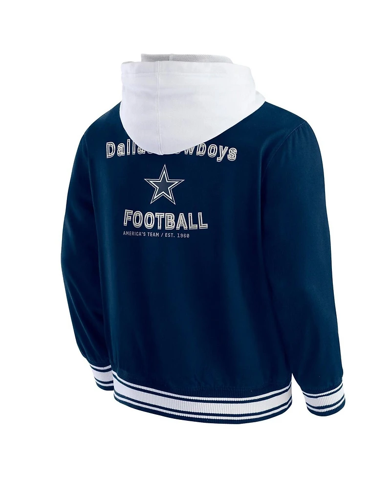 Fanatics Men's Nfl x Navy Dallas Cowboys Full-Snap Hoodie Jacket