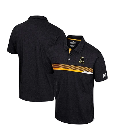 Colosseum Men's Black Appalachian State Mountaineers No Problem Polo Shirt
