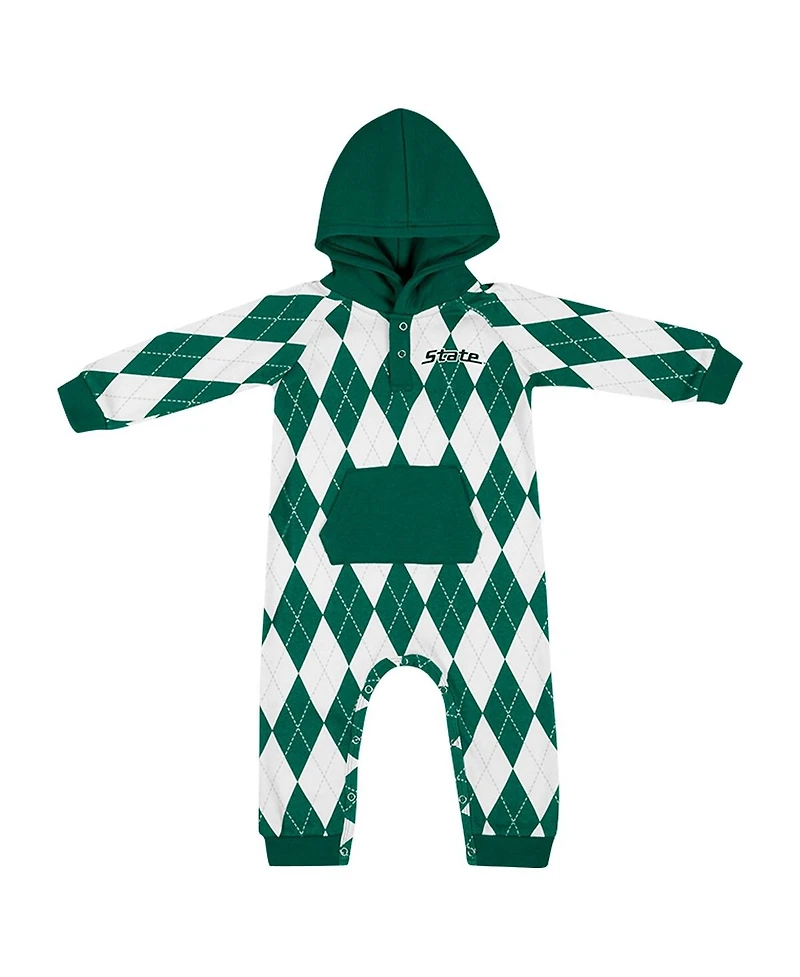 Colosseum Baby Boys and Girls 2-Piece Green Michigan State Spartans the Dealio Hoodie and Romper