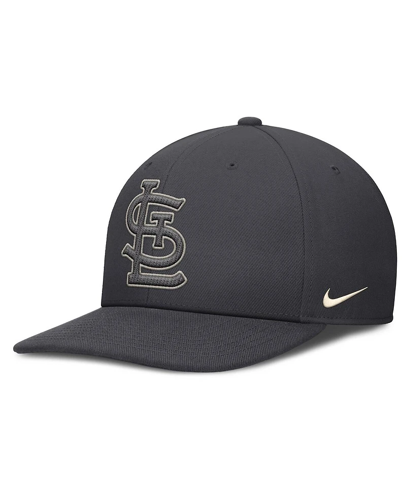 Nike Men's Anthracite St. Louis Cardinals Statement Pro Snapback Hat