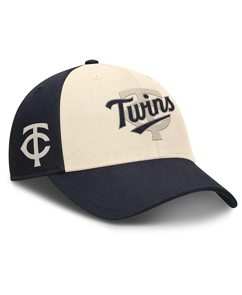 Nike Men's Navy/Natural Minnesota Twins Statement Club Performance Adjustable Hat