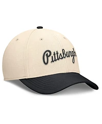Nike Men's Natural/Black Pittsburgh Pirates Statement Rise Performance Flex Hat