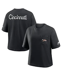 Nike Women's Black Cincinnati Bengals Rewind Pocket Boxy T-Shirt