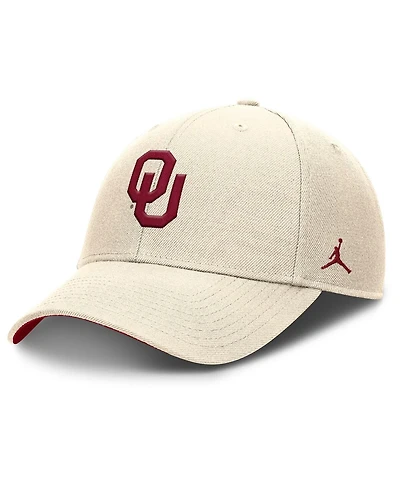 Jordan Men's Natural Oklahoma Sooners Rise Primetime Performance Trucker Adjustable Hat