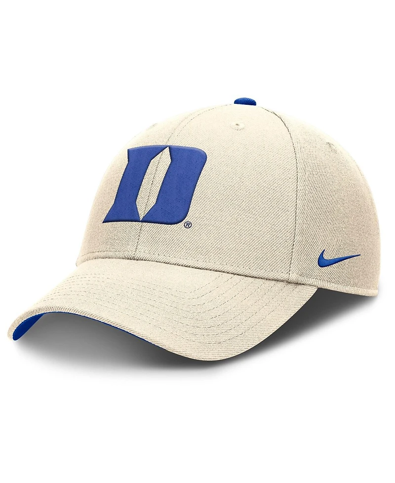 Nike Men's Natural Duke Blue Devils Rise Primetime Performance Trucker Adjustable Hat