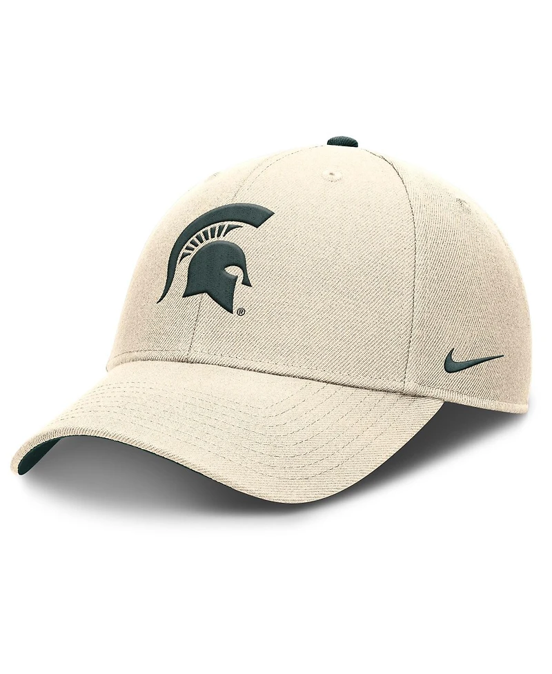 Nike Men's Natural Michigan State Spartans Rise Primetime Performance Trucker Adjustable Hat