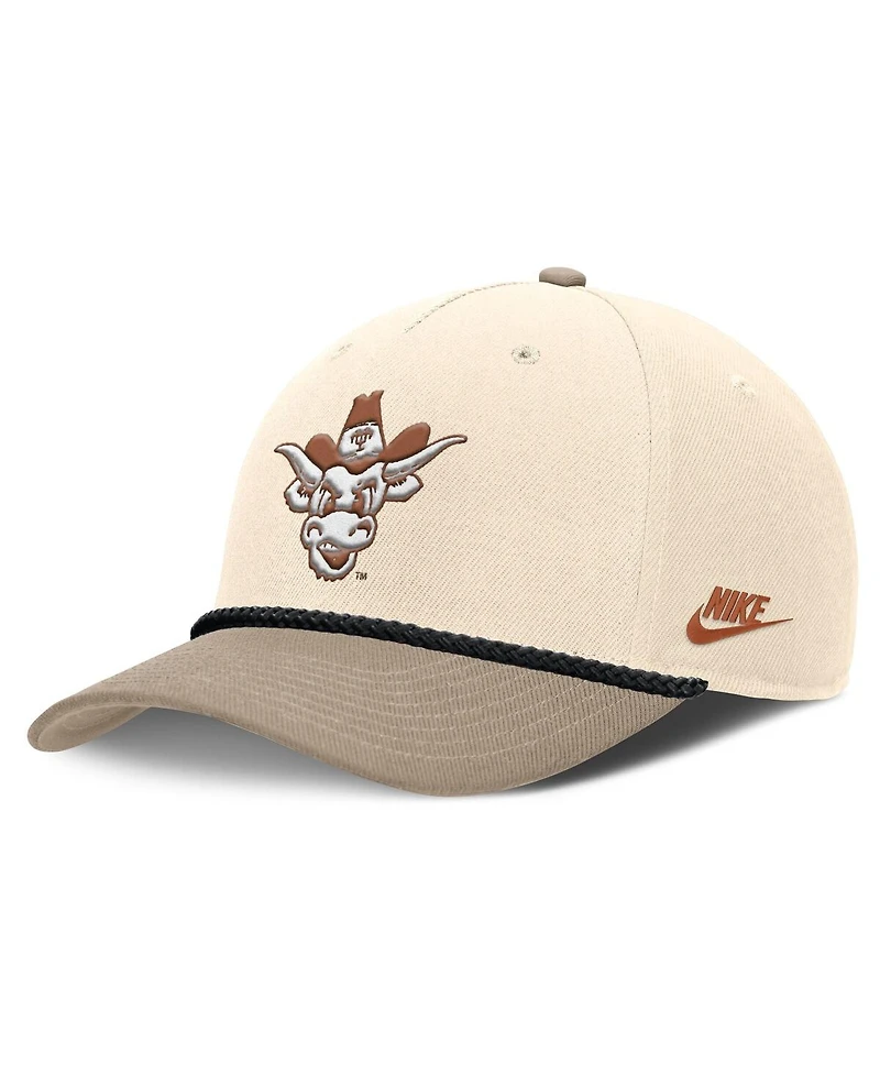 Nike Men's Natural Texas Longhorns Rise Legacy Throwback Logo Adjustable Hat