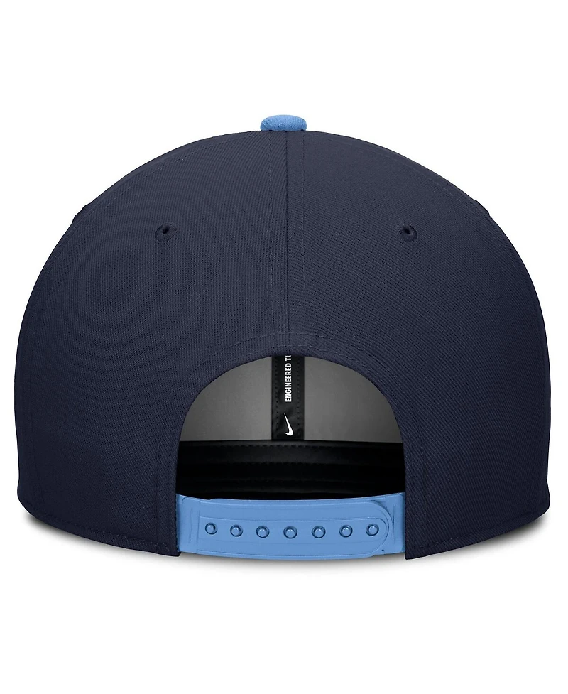 Nike Men's Navy/Cream North Carolina Tar Heels Pro Legacy Script Snapback Hat