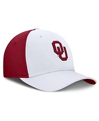 Jordan Men's White/Crimson Oklahoma Sooners 2025 Sideline Rise Local Performance Flex Hat