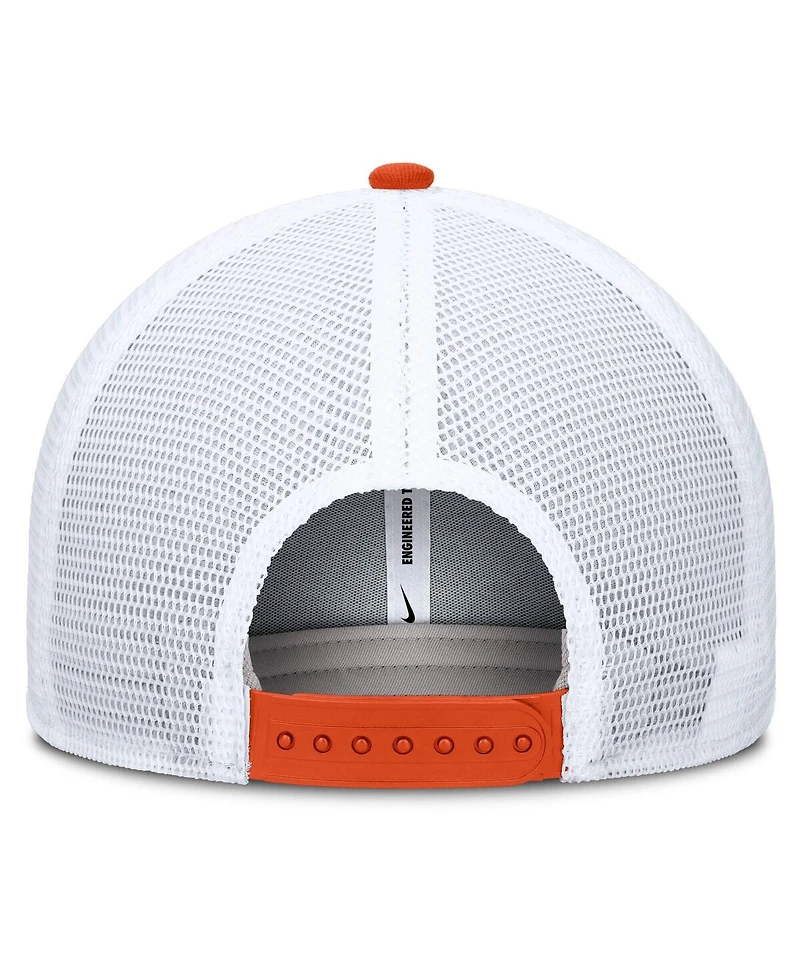 Nike Men's Orange/White Clemson Tigers Rise Primetime Performance Trucker Adjustable Hat