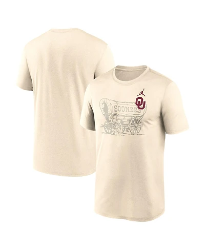 Jordan Men's Natural Oklahoma Sooners Campus Shadow Legend Performance T-Shirt