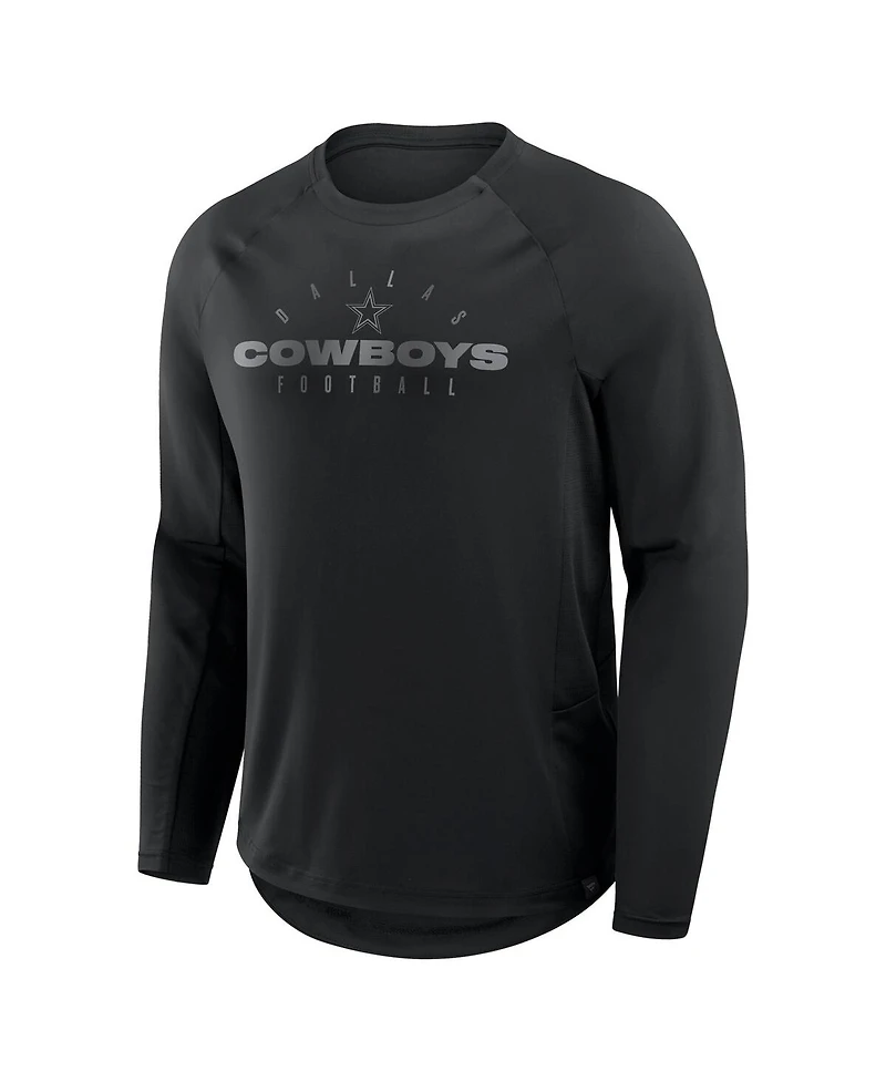 Fanatics Men's Black Dallas Cowboys Coverage Scheme Long Sleeve T-Shirt