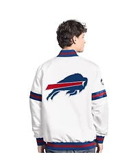 Starter Men's White Buffalo Bills Scout Full-Snap Varsity Jacket